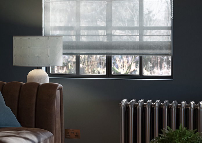 Salerno Voile, Dove Grey - Motorised Roman Blind - Image 5